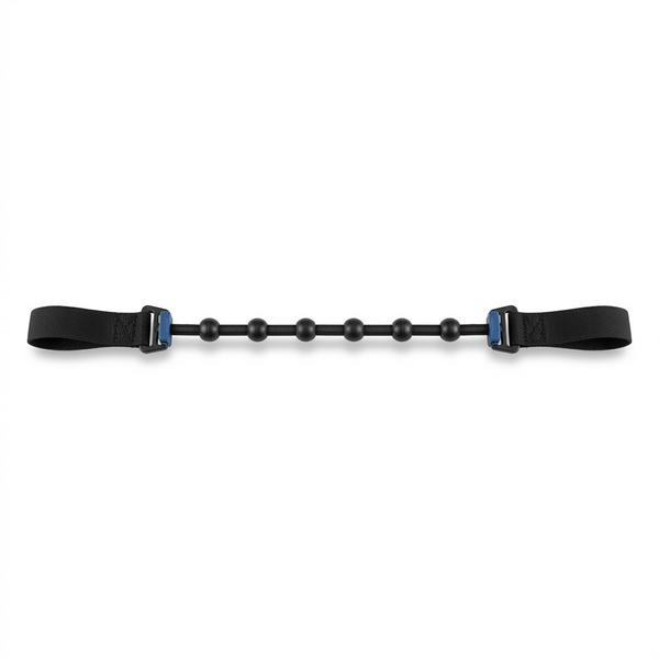 fdmt Universal Bouncy Band for chairs with black flexible cord, sensory beads, and adjustable straps.